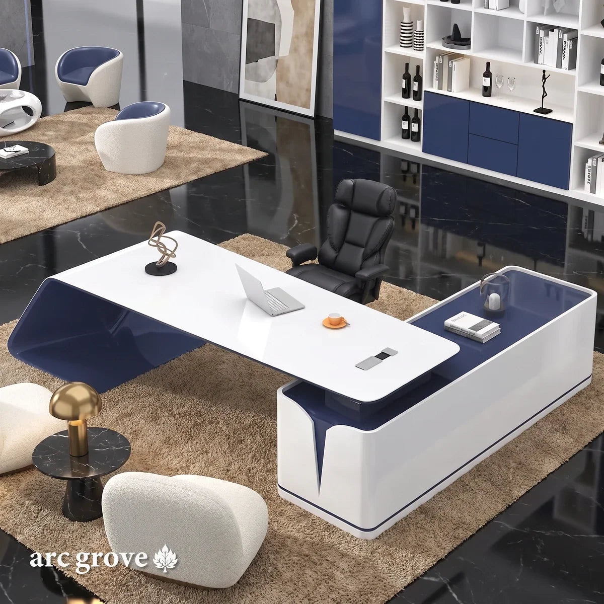 Euclid · Modern L-Shaped Executive Desk