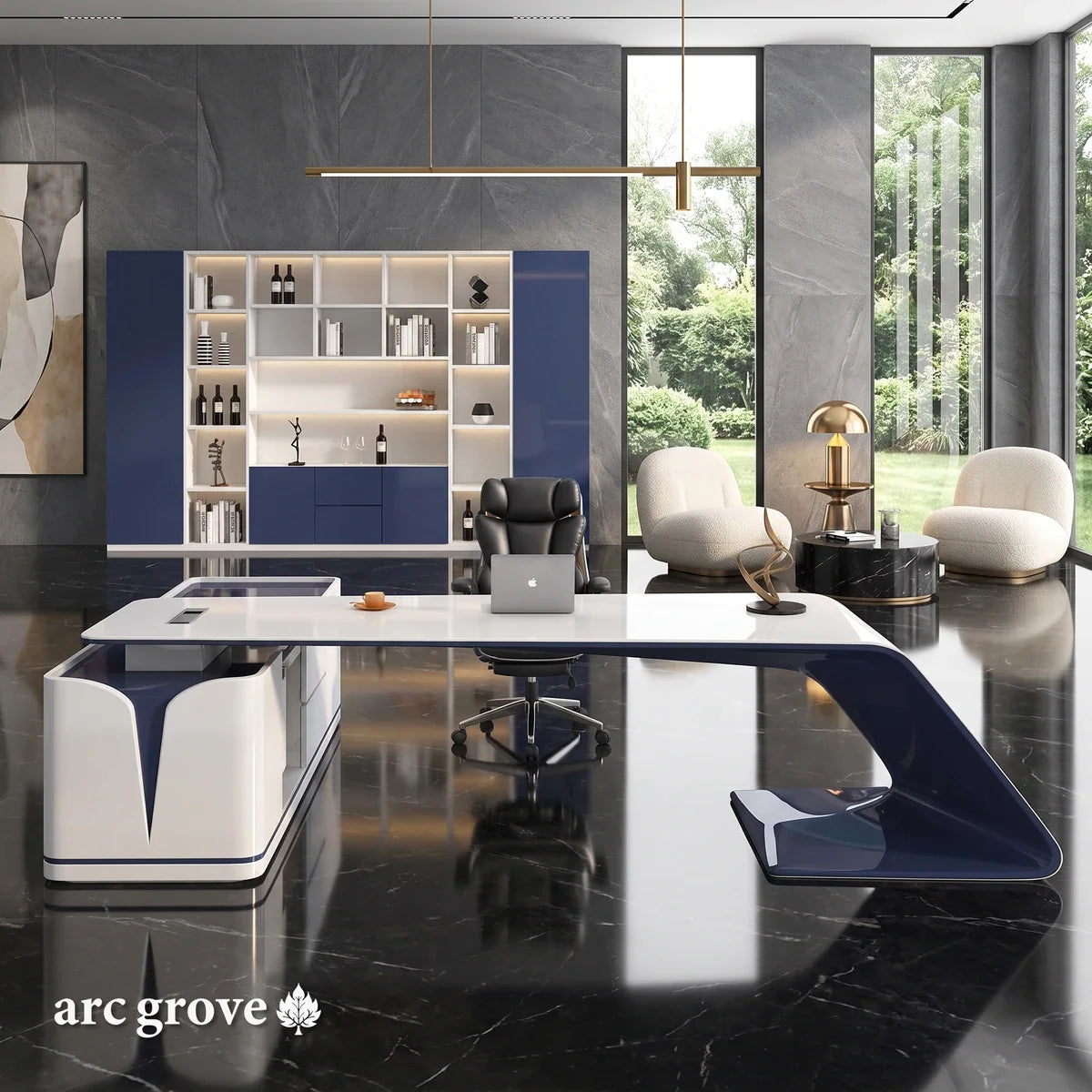 Euclid · Modern L-Shaped Executive Desk