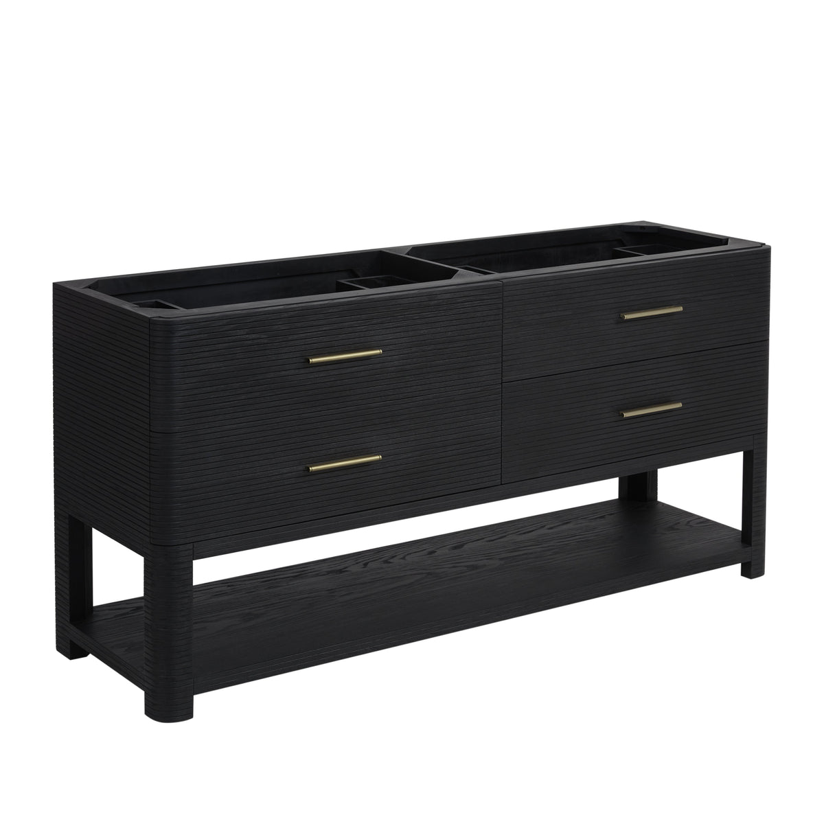 James Martin Lucian 72" Double Bathroom Vanity, Carbon Oak