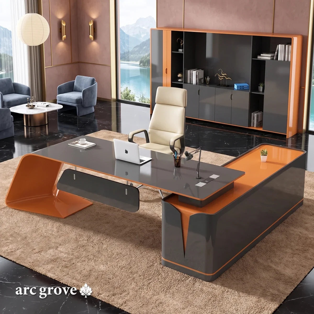 Euler · Modern L-Shaped Executive Desk