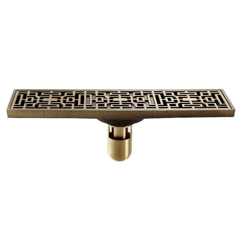 Euro antique brass geometric floor drain bathroom shower waste