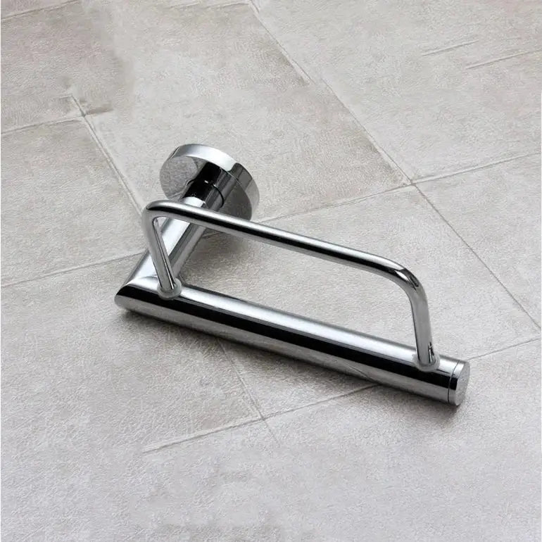 Euro silver chrome & orange paper holder bathroom accessory