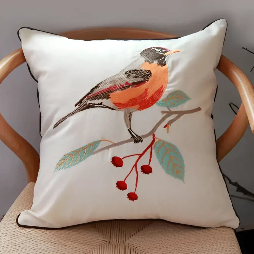 European embroidered butterfly and dragonfly sofa cushion cover living room