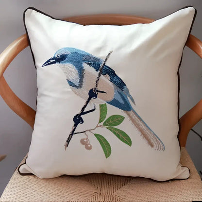 European embroidered butterfly and dragonfly sofa cushion cover living room