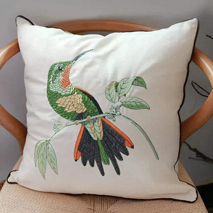 European embroidered butterfly and dragonfly sofa cushion cover living room