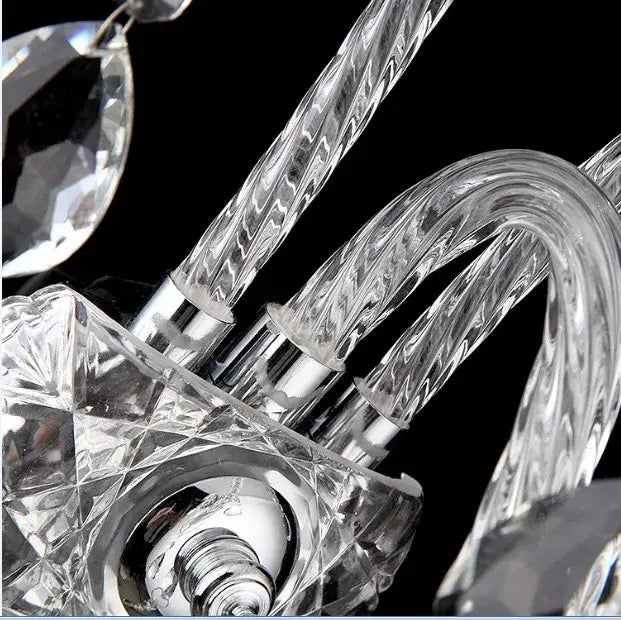 European gold crystal wall lamp bedroom candle sconce