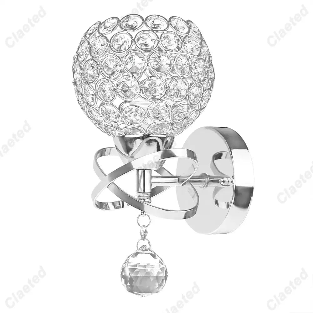 European gold crystal wall light bedroom sconce