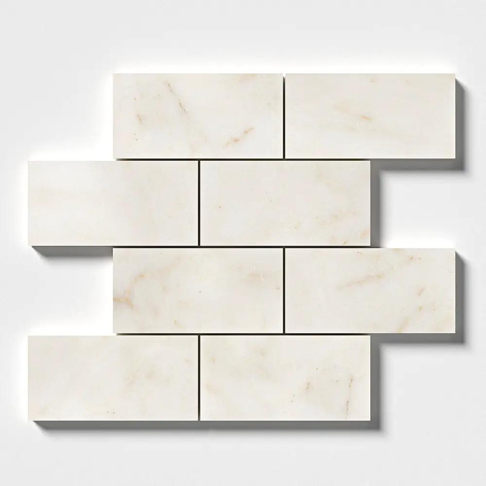 European Sugar Polished Marble Tiles 2 3/4x5 1/2