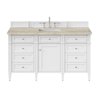 James Martin Brittany 60" Single Bathroom Vanity, Bright White