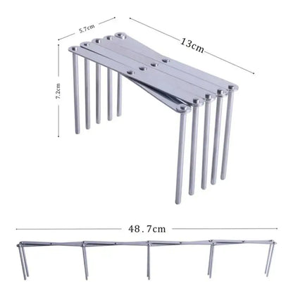 Expandable black stainless steel dish drying holder kitchen rack