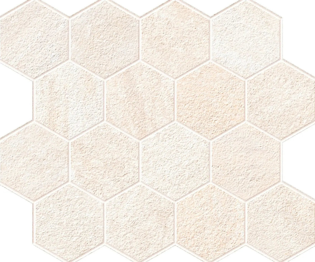 Explore African Beige Mosaic D Quartz Look Porcelain Mosaics 12x10