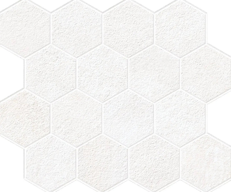 Explore Arctic White Mosaic D Quartz Look Porcelain Mosaics 12x10