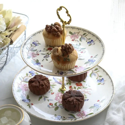 Exquisite floral porcelain coffee and tea set for the dining room