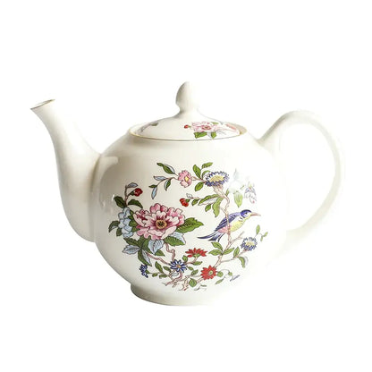 Exquisite floral porcelain coffee and tea set for the dining room
