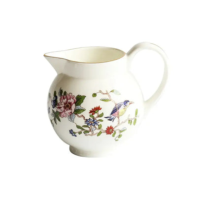 Exquisite floral porcelain coffee and tea set for the dining room
