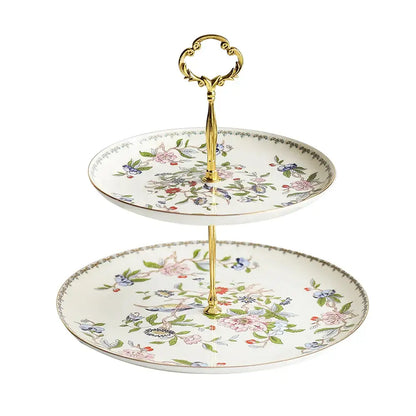 Exquisite floral porcelain coffee and tea set for the dining room