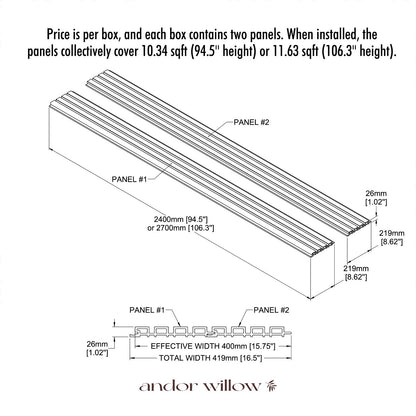 Exterior Wood-Look Composite Slat Panels