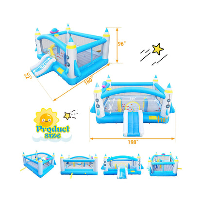 Extra Large Multifunctional Jump'N Slide Inflatable Bouncer With Blower (SAK81243)