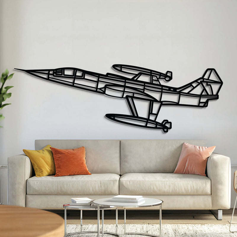 F-104G Starfighter Angle Metal Aircraft Wall Art - NCP0562, angle front view