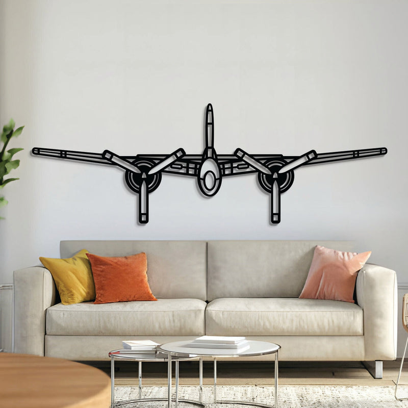 F7F Tigercat Front Metal Aircraft Wall Art - NCP0558, front view
