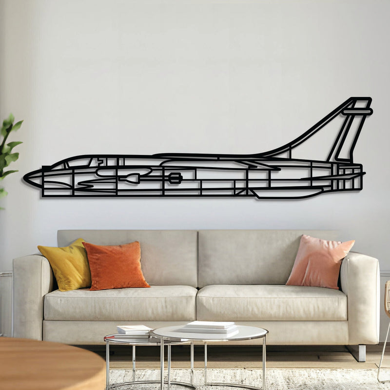 F-8 Crusader Metal Aircraft Wall Art - NCP0559, front view