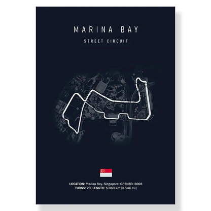 DecorBites™ F1 Circuit Canvas Painting for Living Room Decor