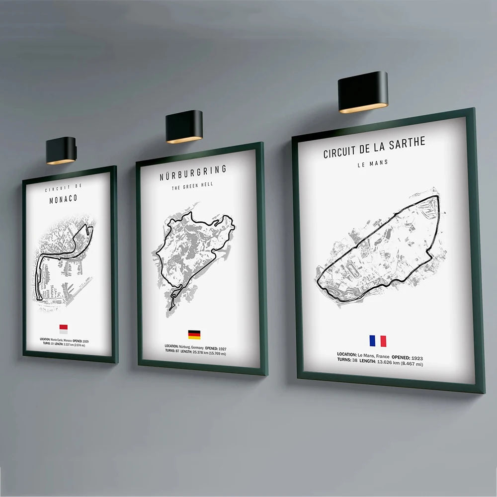 DecorBites™ F1 Circuit Canvas Painting - Motorsport Wall Art