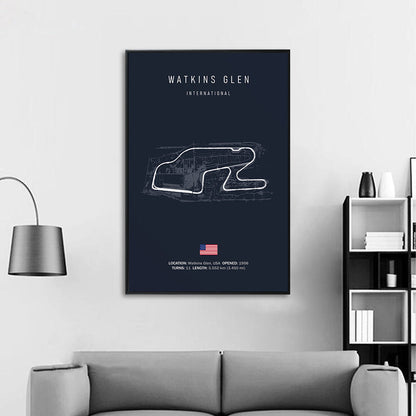DecorBites™ F1 Circuit Canvas Painting - Motorsport Wall Art