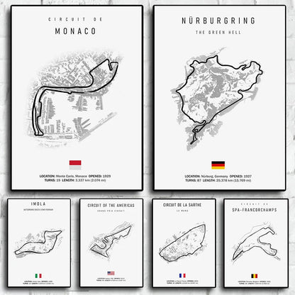 DecorBites™ F1 Circuit Canvas Painting - Motorsport Wall Art