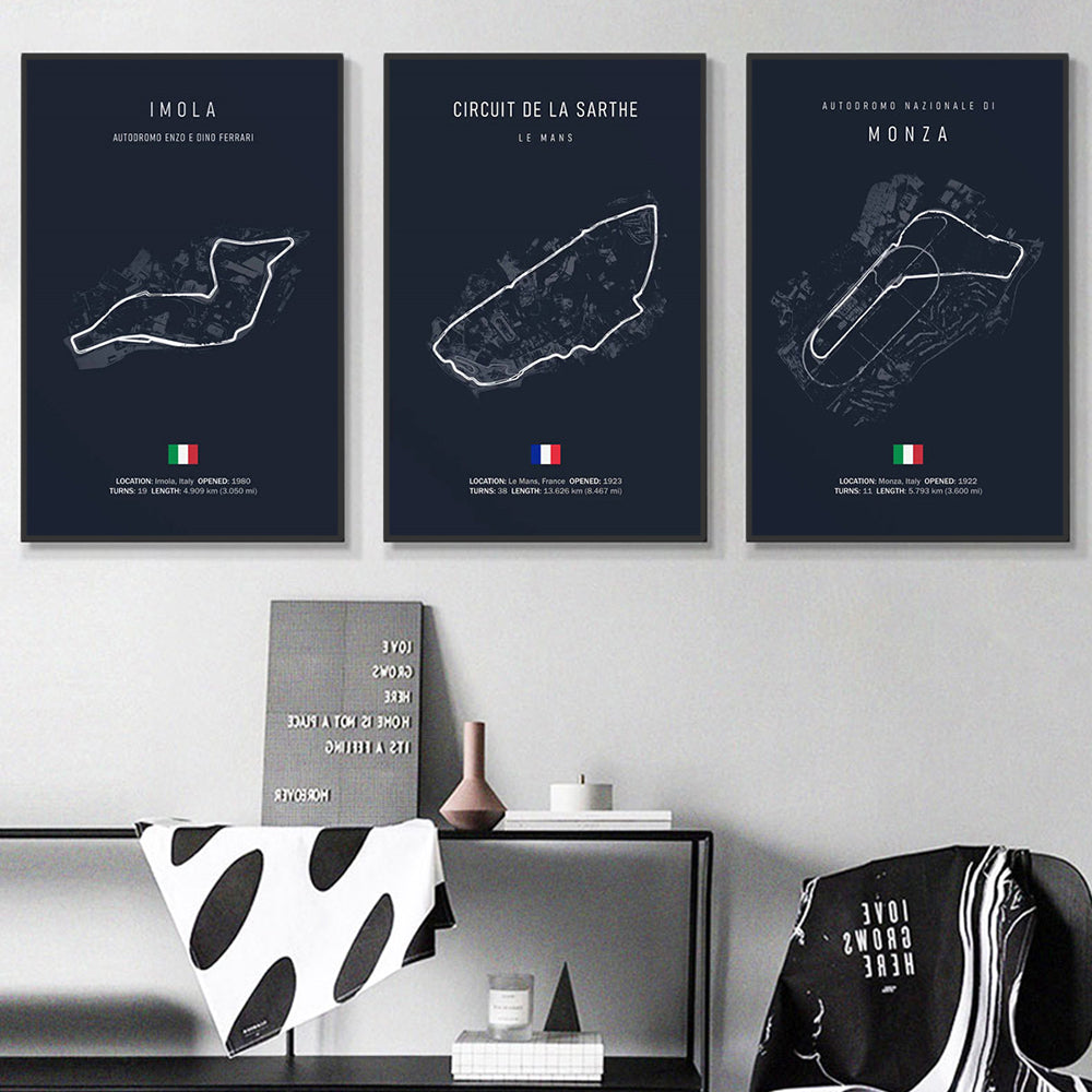 DecorBites™ F1 Circuit Canvas Painting - Motorsport Wall Art