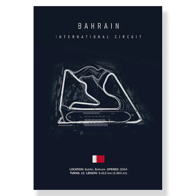 DecorBites™ F1 Monaco Imola Track Canvas Art Print