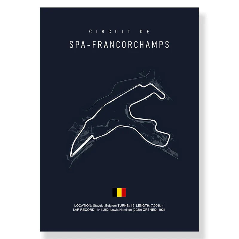 DecorBites™ F1 Monaco Imola Track Canvas Art Print
