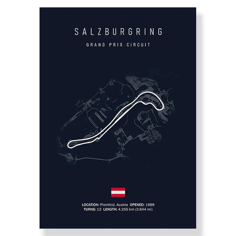 DecorBites™ F1 Monaco Imola Track Canvas Art Print