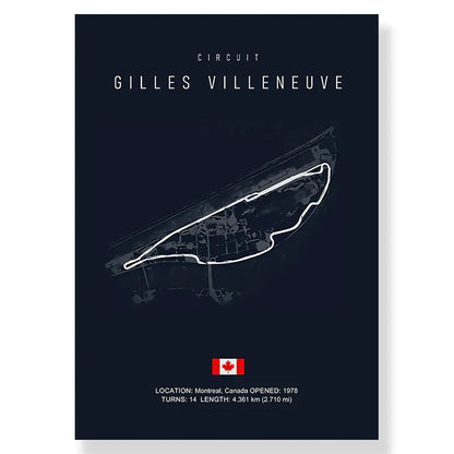 DecorBites™ F1 Race Track Canvas Art Print