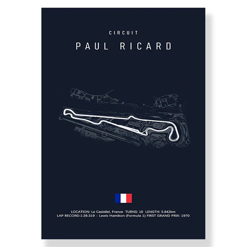 DecorBites™ F1 Race Track Canvas Art Print