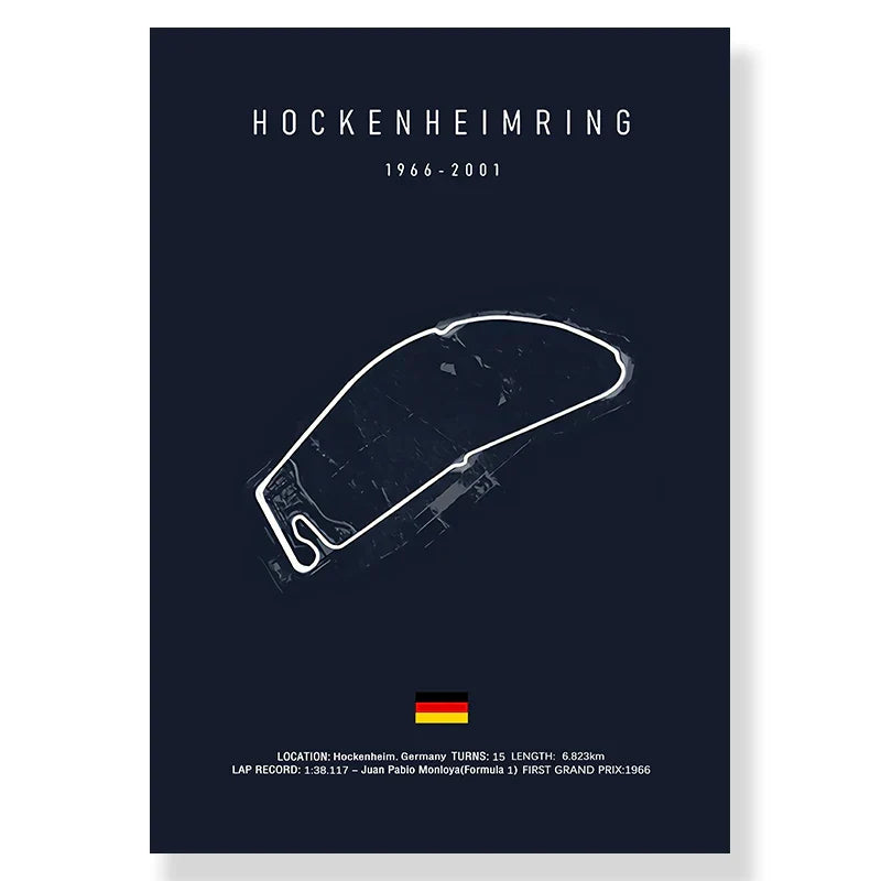 DecorBites™ F1 Race Track Canvas Painting Wall Art