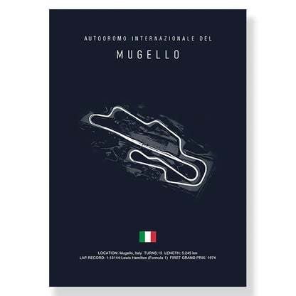 DecorBites™ F1 Race Track Circuit Canvas Wall Art