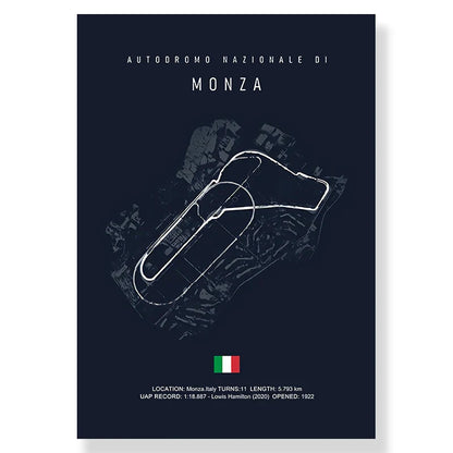 DecorBites™ F1 Track Circuit Canvas Painting Art Print
