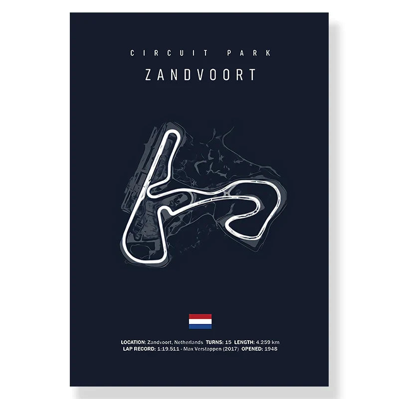DecorBites™ F1 Track Circuit Canvas Painting for Living Room