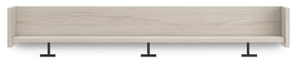Socalle - Wall Mounted Coat Rack w/Shelf - Light Natural
