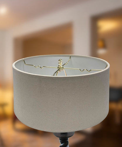 Textured Oatmeal Hardback Drum Lampshade 14"x14"x7"