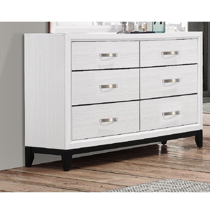 Contemporary 6 Drawer Dresser With Handles
