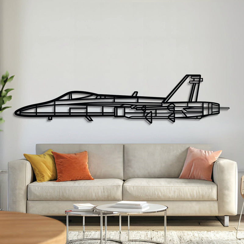 FA18-A Hornet Metal Aircraft Wall Art - NCP0563, front view