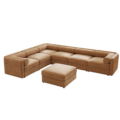 Contemporary Elegant Sofa With Storage And Ottoman