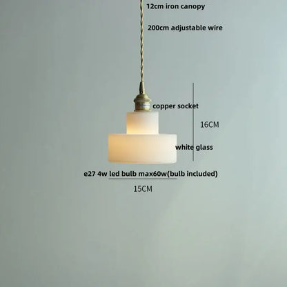 Faceted clear glass copper pendant lamp for dining room kitchen