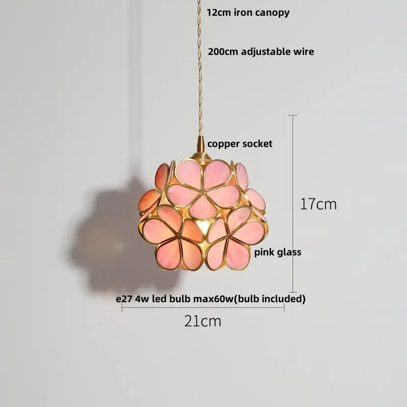 Faceted clear glass copper pendant lamp for dining room kitchen