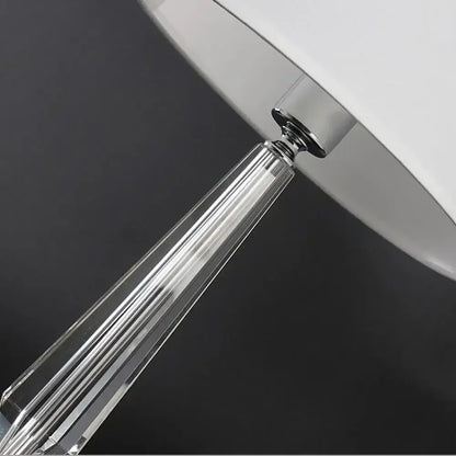 Faceted crystal table lamp with remote control for bedroom