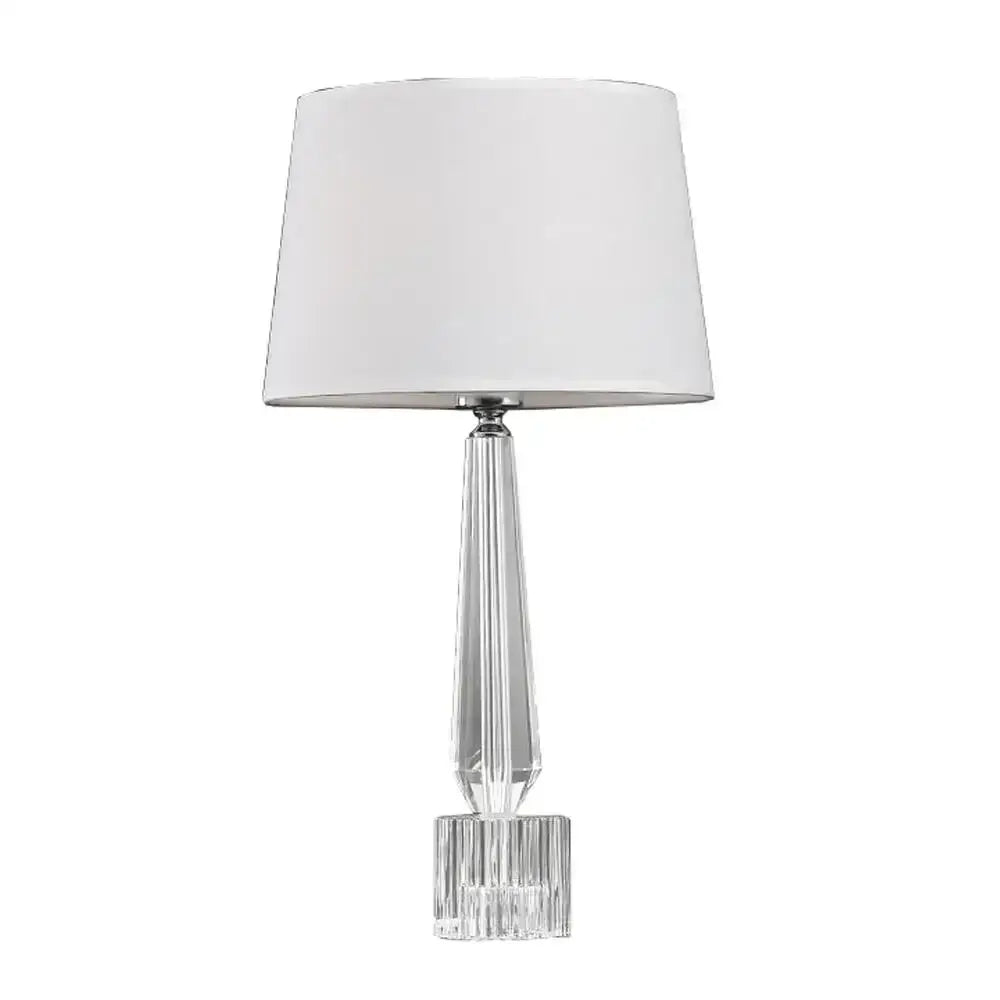 Faceted crystal table lamp with remote control for bedroom
