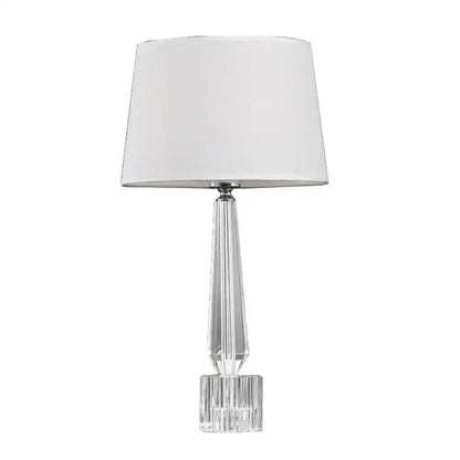 Faceted crystal table lamp with remote control for bedroom