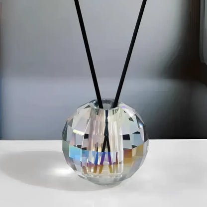 Faceted gold crystal ball aroma diffuser geometric base bedroom decor
